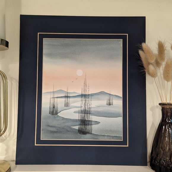 Coastal Original Signed Watercolor - Picture 2 of 6